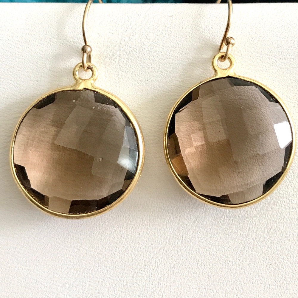 Smokey Quartz Drop Earrings